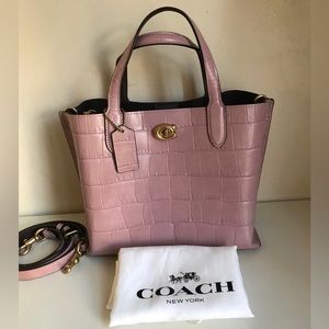 Coach Willow Croc tote